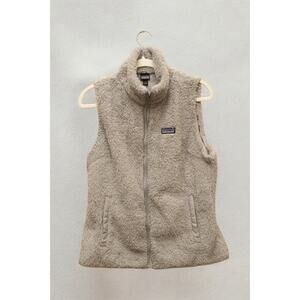 Patagonia Los Gatos Furry Fleece Vest – Women’s Large – Tan/Stone